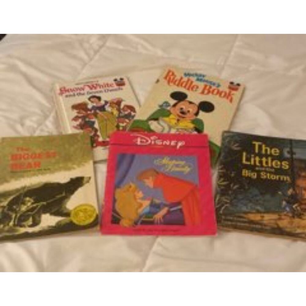 Vintage Children's Books Disney Beauty Beast Snow White Biggest Bear The Littles